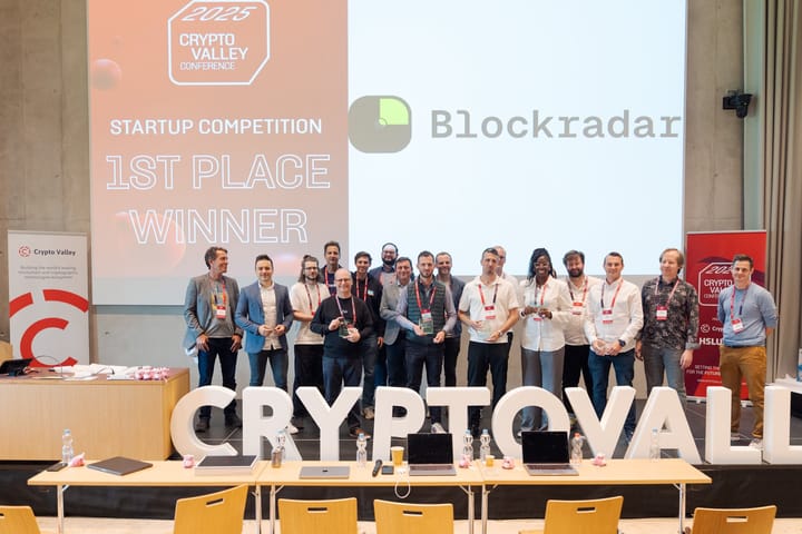 Blockradar wins Crypto Valley Startup Competition 2025